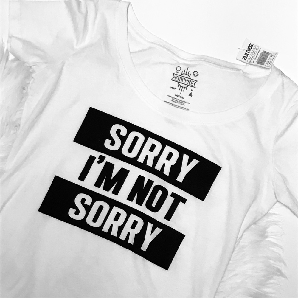 SORRY NOT SORRY 🤭 tee - Picture 1 of 4